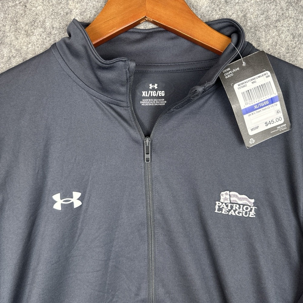 Under Armour Pullover Womens XL Gray Patriot League NCAA Team Tech Lightweight